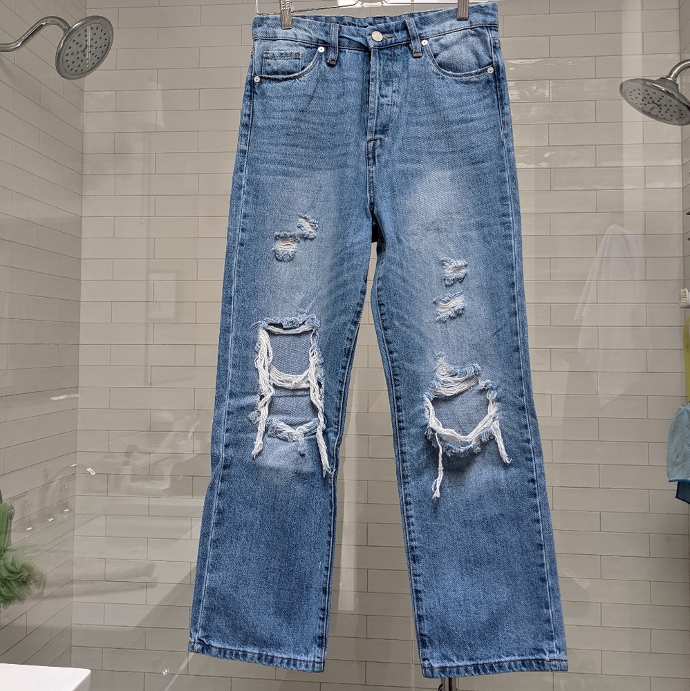 BLANKNYC Baxter Destroyed Ribcage High Waist Jeans 27